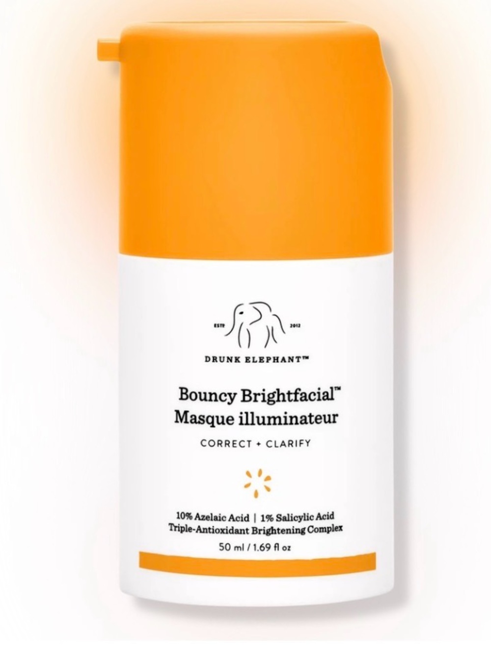 Drunk Elephant Bouncy Brightfacial Brightening Mask 
1.69 fl.oz. NWT